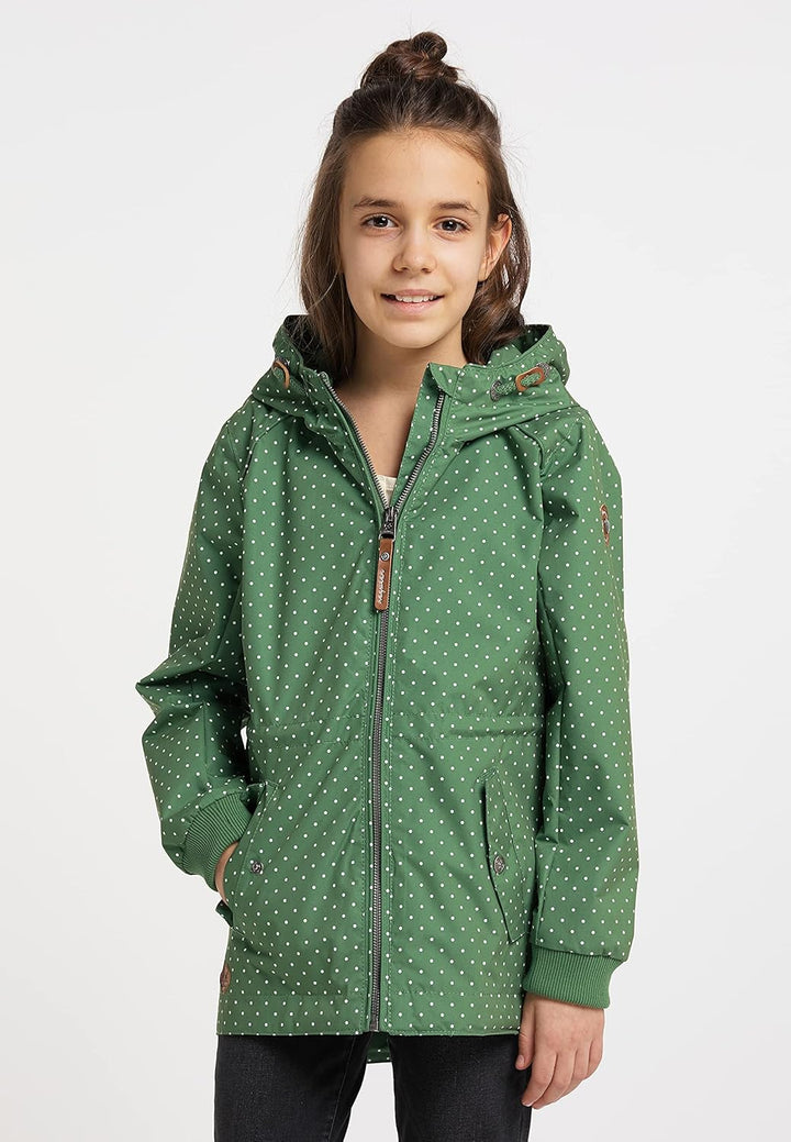 Ragwear Layra Mädchen Jacke Sommerjacke Kinder Übergangsjacke wasserabweisend Regenjacke Parka 128 G