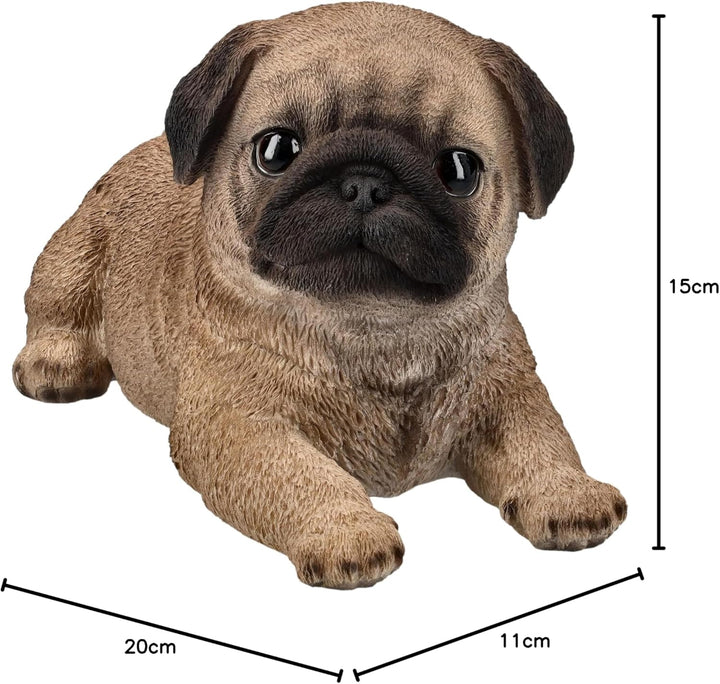 Pacific Giftware Mops Figur - Welpe liegend | Süsse Hundefigur