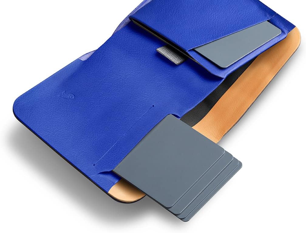 Bellroy Apex Note Sleeve – (Vorgeformte Leder-Brieftasche, RFID-Schutz) - PepperBlue, Pepperblue