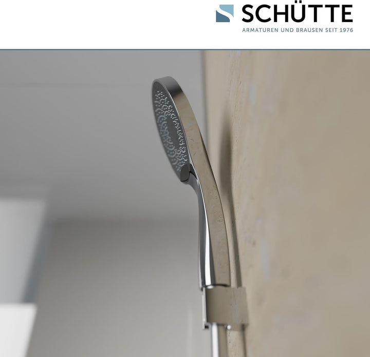 SCHÜTTE Handbrause CAPRI mit Samtstrahl-Technologie | Duschkopf mit über 300 Düsen und 3 einstellbar