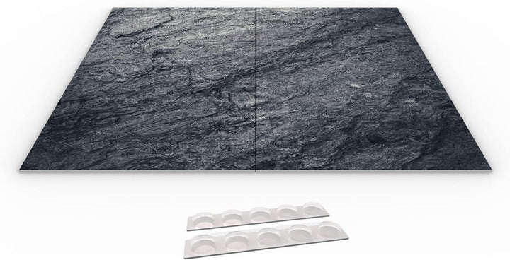 ALLboards Spritzschutz aus Glas FELSENSTEIN GRANIT GRANITSTEIN 60x65cm Küchenrückwand aus Echtglas,