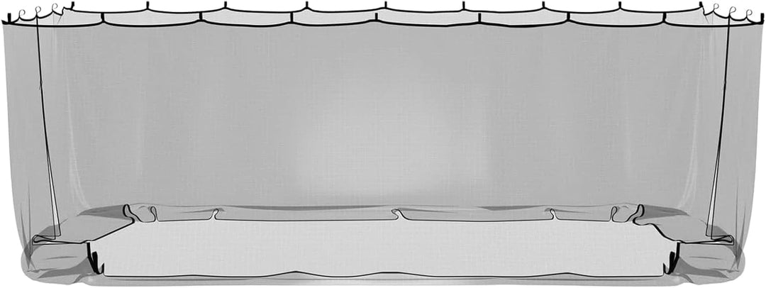 Gecheer Moskitonetz für Pavillon, 220 Mesh Polyester, Reissverschluss, Klettband, 6x3x2 m, für Garte