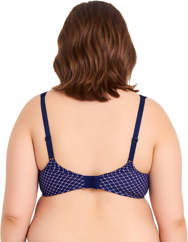 Curve Muse Damen Minimizer Ungefütterter Bügel-BH mit Spitzenstickerei - 2er Pack 75C Buttermilchdru