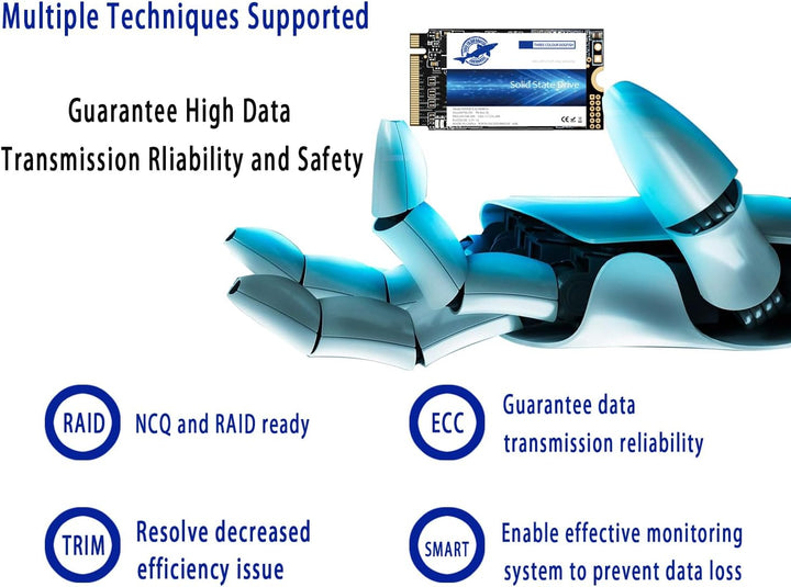 Dogfish M.2 2242 SSD 1TB NVMe PCIe Gen3 x 4 internes Solid State Drive, 3D NAND TLC, Gaming SSD, R/W