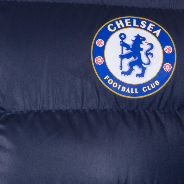 Chelsea FC - Herren Winter-Steppjacke mit Kapuze - Offizielles Merchandise - Geschenk für Fussballfa