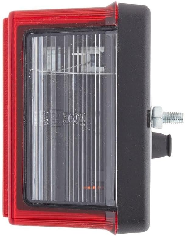 HELLA - Heckleuchte - Glühlampe - 12V - Anbau - Lichtscheibenfarbe: rot/gelb - Stecker: Flachstecker