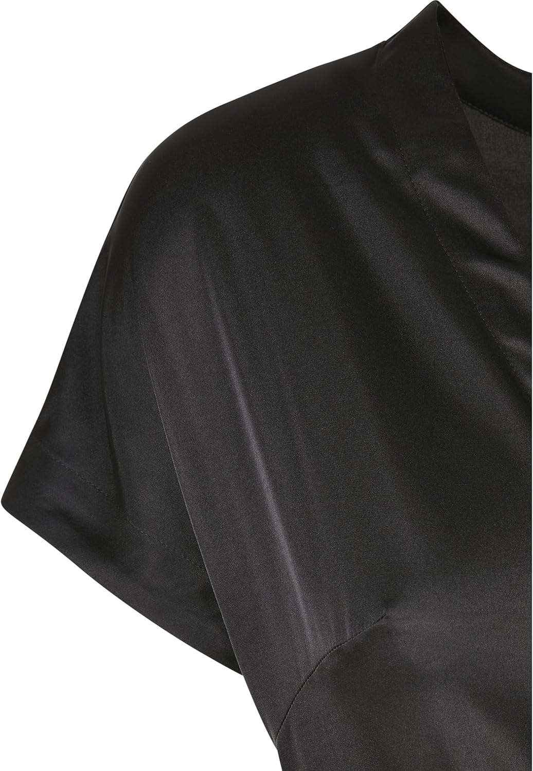 Urban Classics Damen Ladies Satin Wide Leg Belt Jumpsuit S Schwarz, S Schwarz