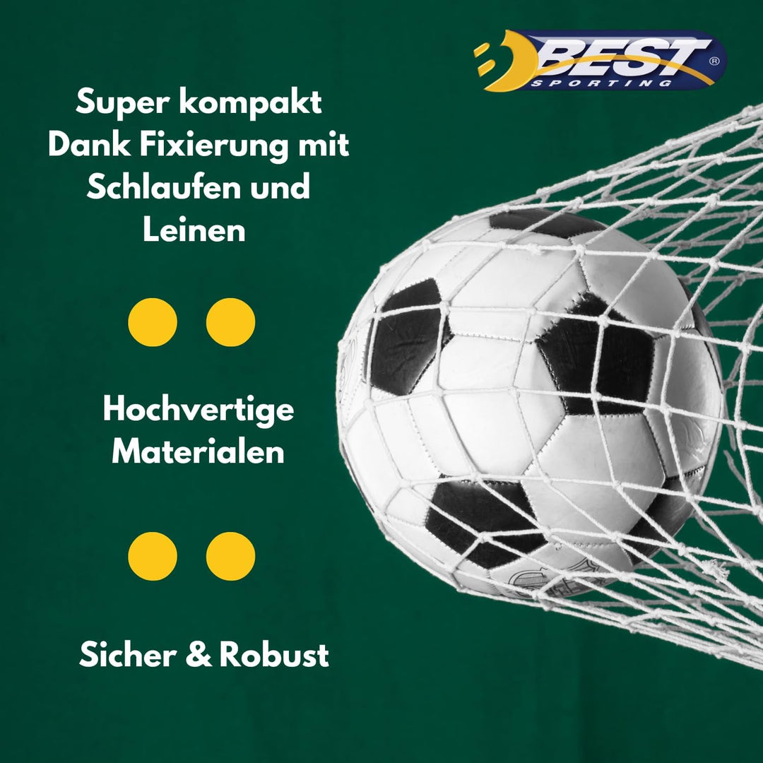 Best Sporting Tornetz für Fussballtor I Tornetz mit Best Sporting Logo I Passend für Tore mit den Ab