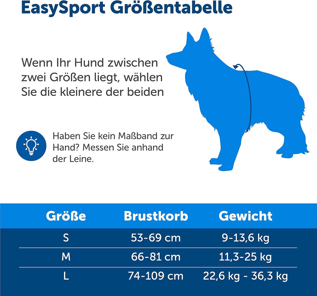 PetSafe EasySport Hundegeschirr, Komplett gepolstert mit elastischem Halsteil, Für Hunde von 29,5-36