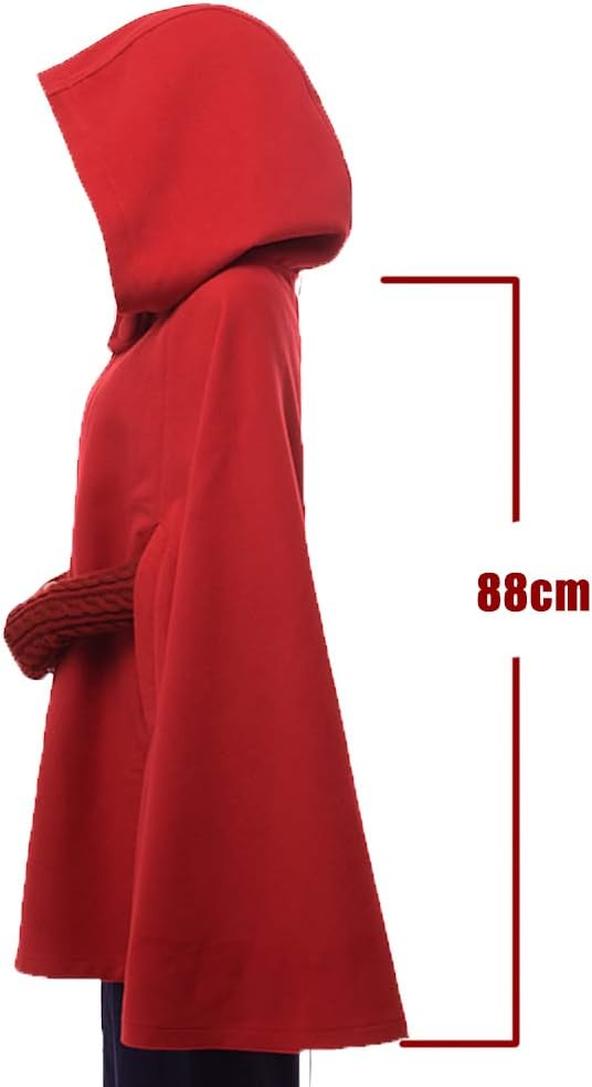 GRACEART Mittelalterliche Unisex Vampir Umhang Gothic Cosplay Kostüm, Robe mit Kapuze Cape Mantel Um