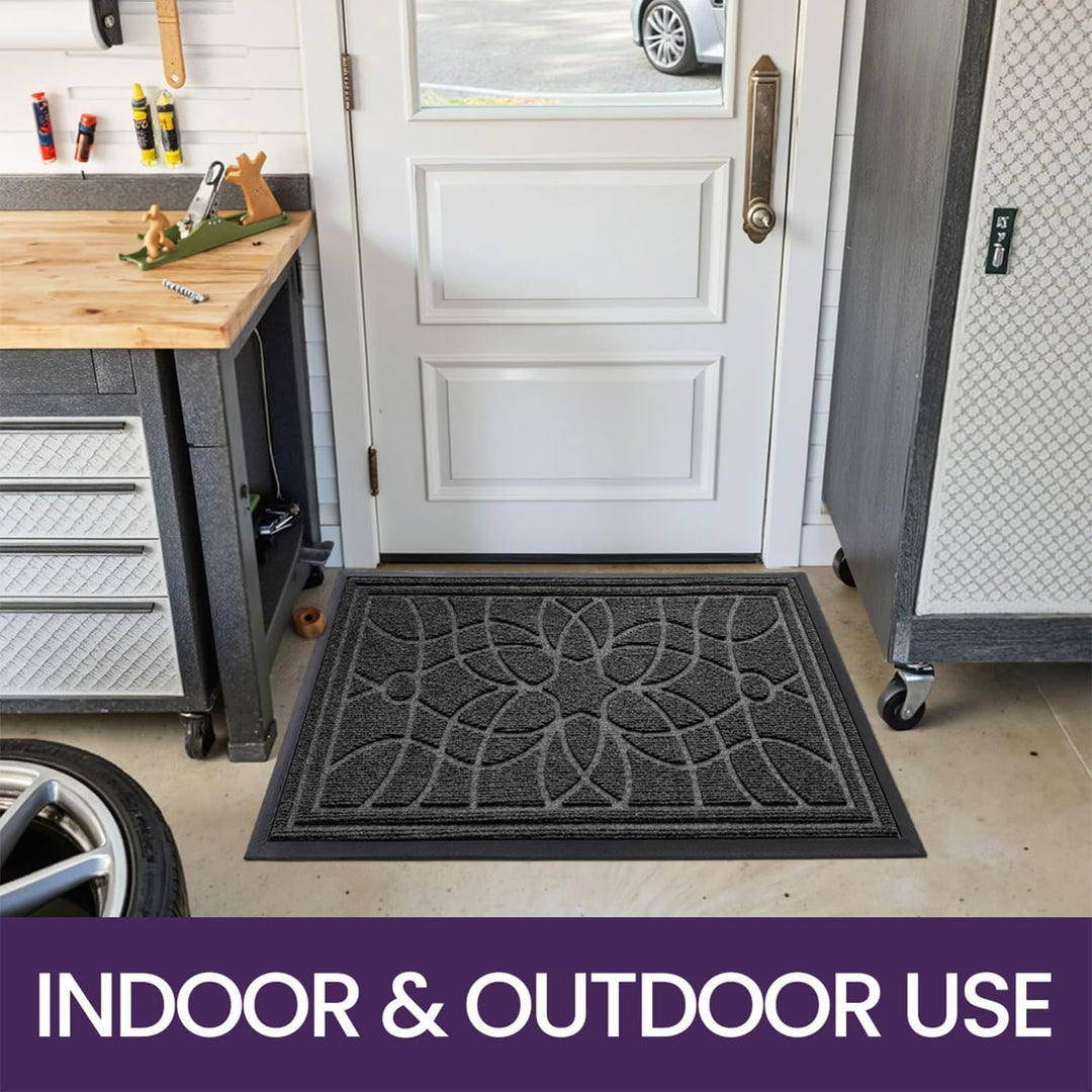 DEXI Fussmatte Aussen rutschfest 40 x 60 cm, Schmutzfangmatte Waschbar, wetterfest Fussmatte Innen f