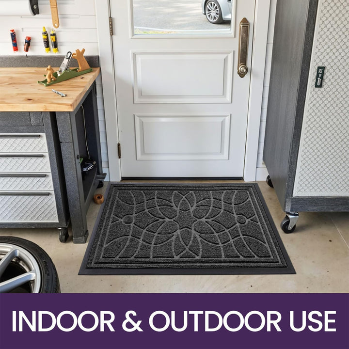 DEXI Fussmatte Aussen rutschfest 40 x 60 cm, Schmutzfangmatte Waschbar, wetterfest Fussmatte Innen f