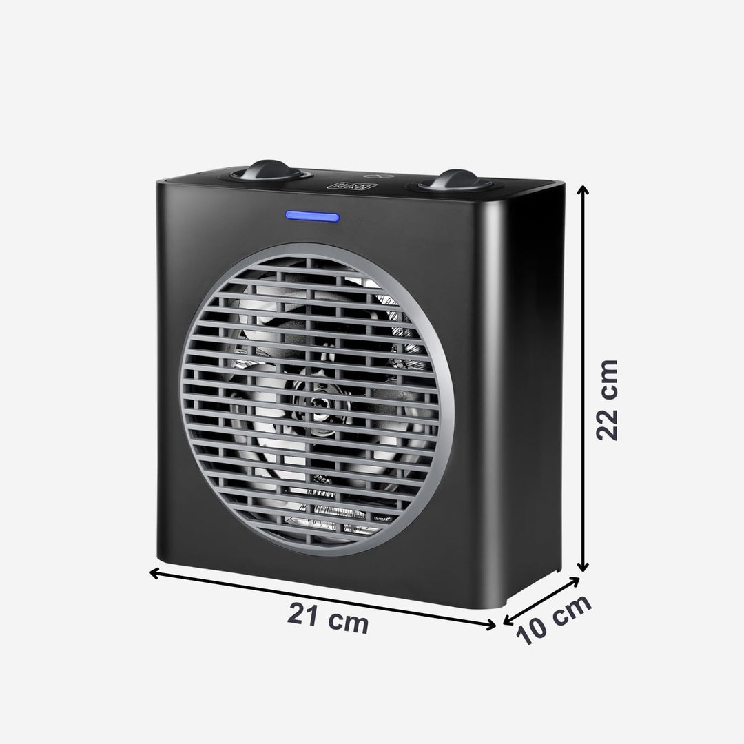 BLACK+DECKER - Heizlüfter 2000W, 3 Modi, sicher 2000W | Kompakt, 2000W | Kompakt