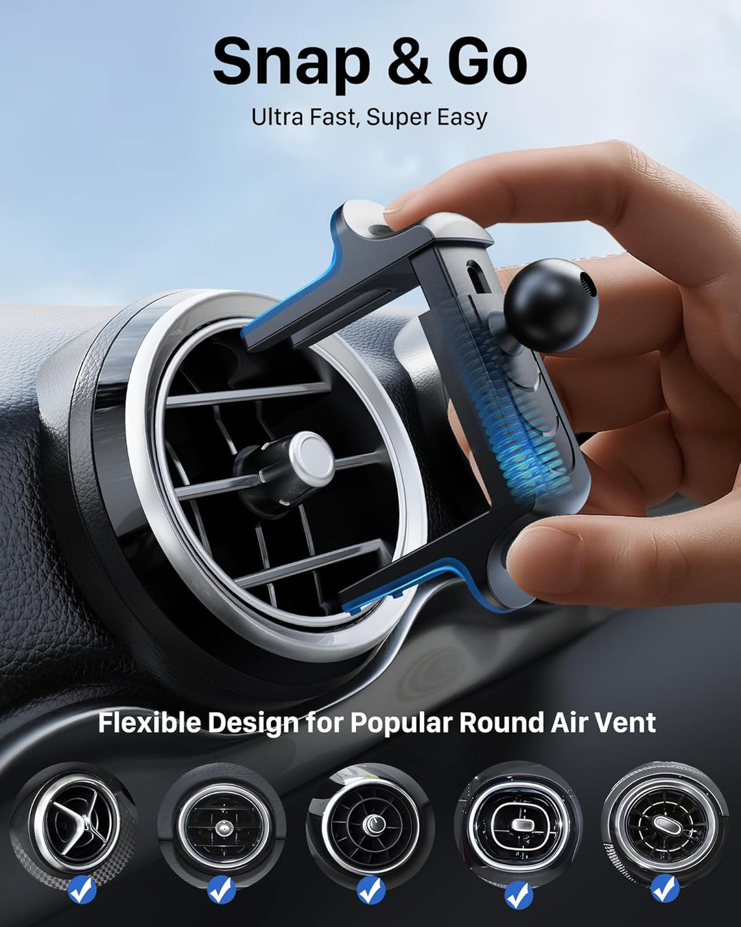 YOSH Mercedes Handyhalterung für Magsafe, Magnetische Handyhalterung Auto Mercedes für A/B/C/V-Klass