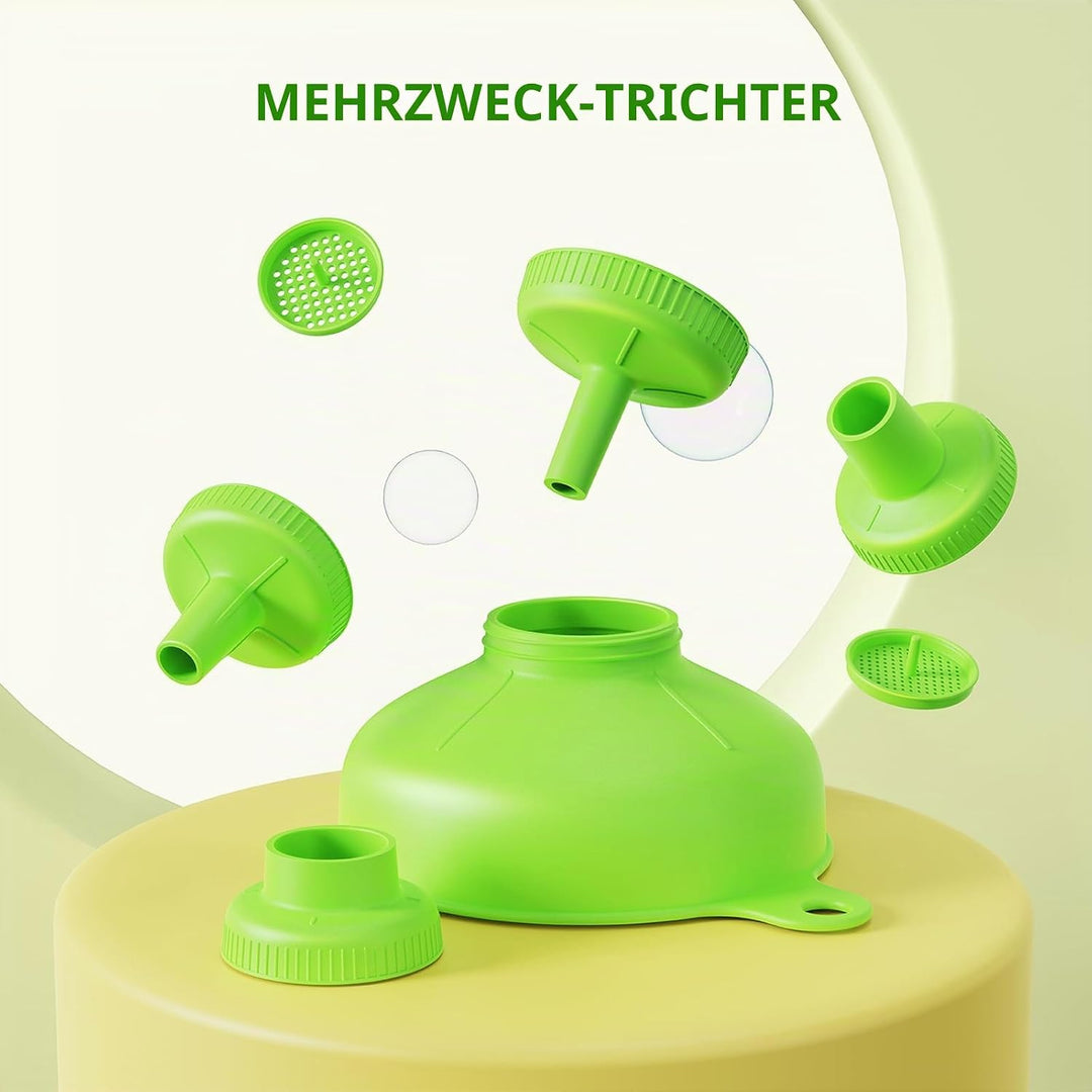 Pisol Breiter Mund Küchen Trichter, Lebensmittelqualität Kunststoff-Kochkonservierungstrichter mit 4