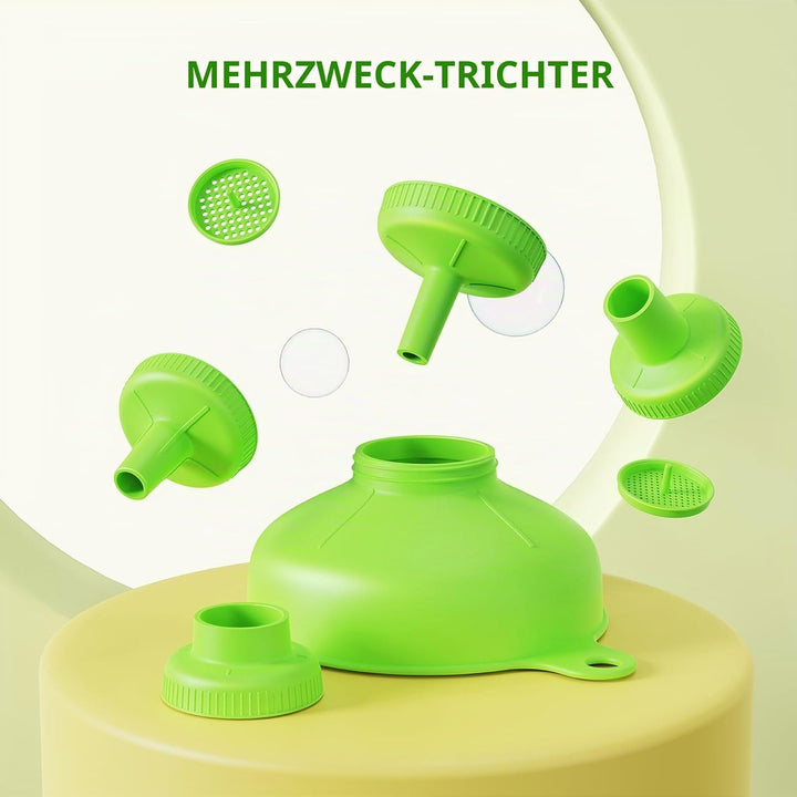 Pisol Breiter Mund Küchen Trichter, Lebensmittelqualität Kunststoff-Kochkonservierungstrichter mit 4