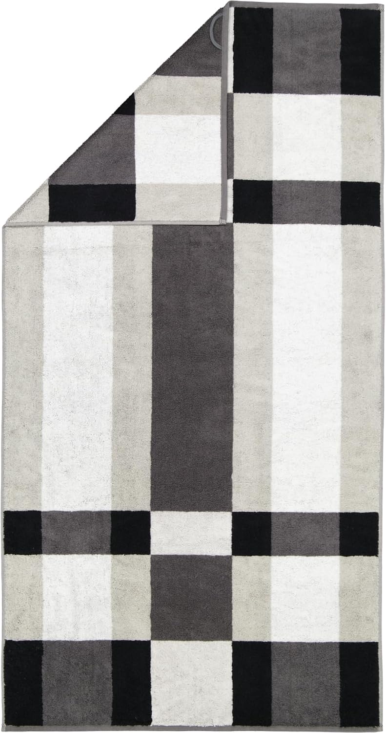 CAWÖ Home Handtücher Delight Karo 6219 Platin - 77 Duschtuch 70x140 cm, Duschtuch 70x140 cm