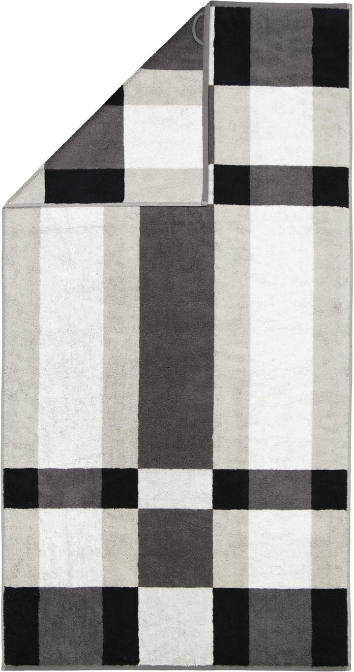 CAWÖ Home Handtücher Delight Karo 6219 Platin - 77 Duschtuch 70x140 cm, Duschtuch 70x140 cm