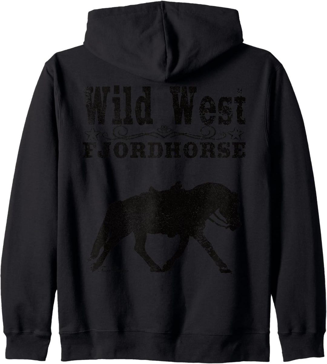 Wild West Fjordpferd für Cowboy vintage Fjord Westernreiter Kapuzenjacke