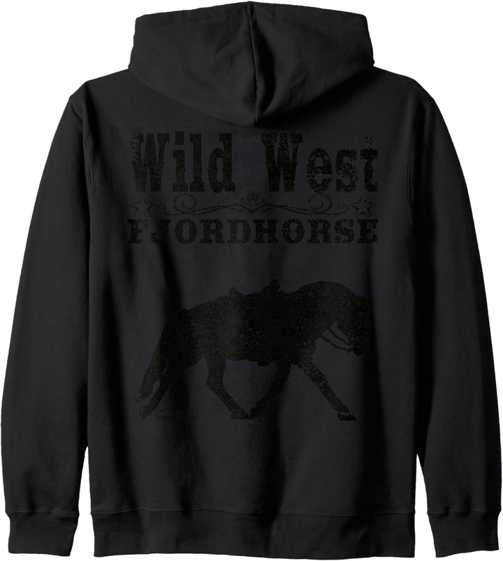 Wild West Fjordpferd für Cowboy vintage Fjord Westernreiter Kapuzenjacke