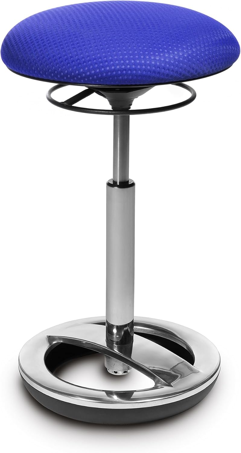 Topstar Sitness High Bob, ergonomische Stehhilfe, Arbeitshocker, Fitnesshocker, Standfussring Alu po