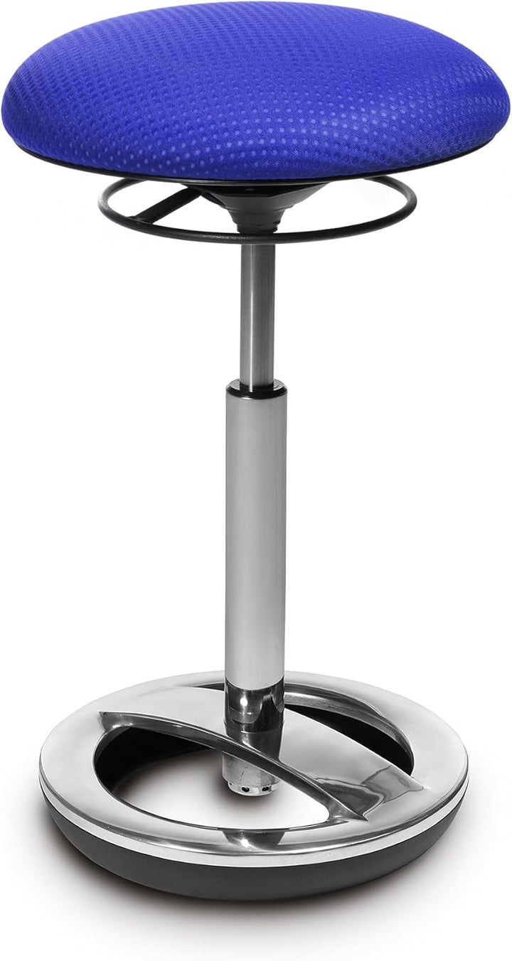 Topstar Sitness High Bob, ergonomische Stehhilfe, Arbeitshocker, Fitnesshocker, Standfussring Alu po