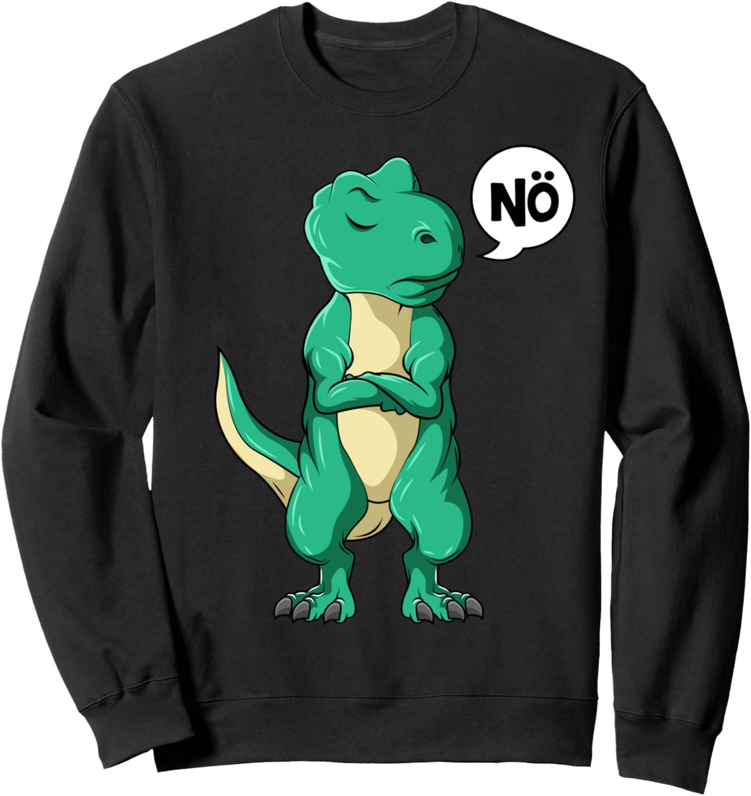 Dinosaurier Nö Dino T-Rex Kinder Jungen Mädchen Kinder Sweatshirt