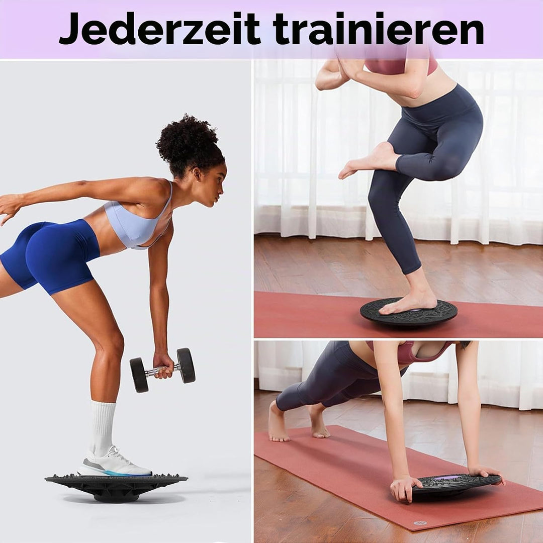 Balance Board,Wackelbrett,30 cm Rockerboard mit Rutschfester Unterseite, Rehabilitations- und Fitnes