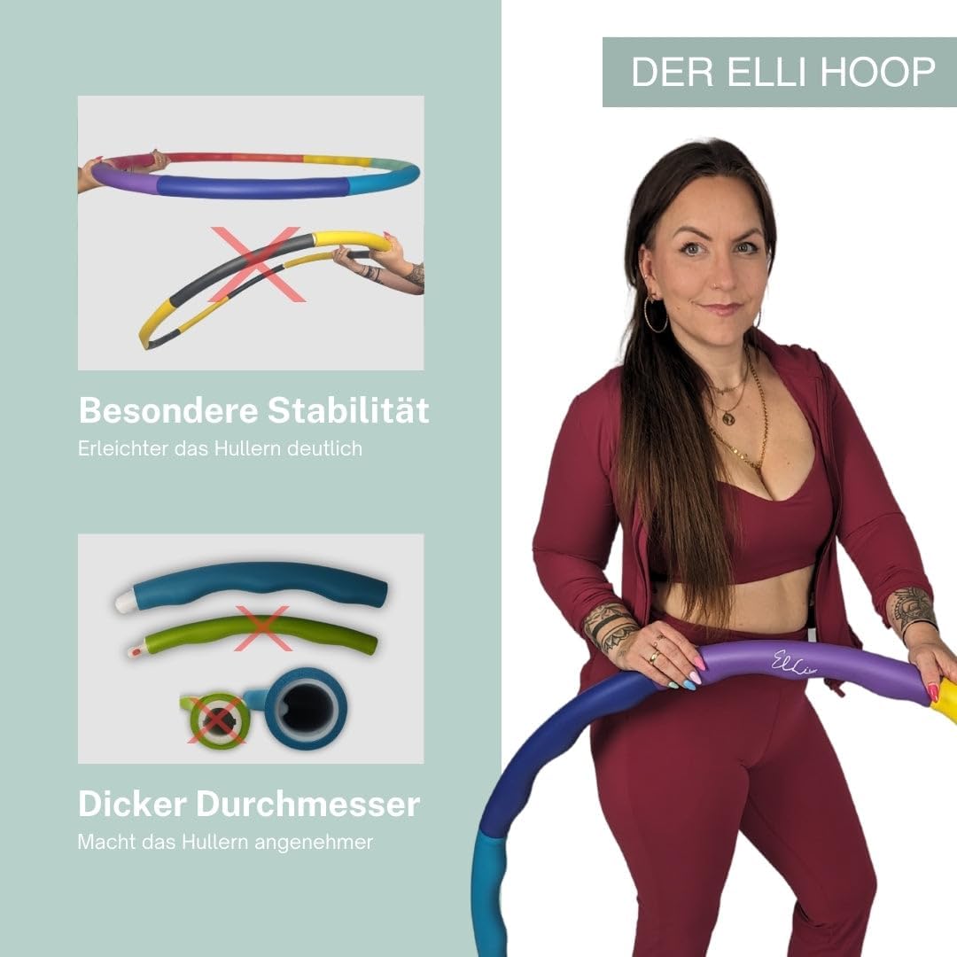 L - DAS ORIGINAL - Hula Hoop Reifen, Gymnastikreifen zum Abnehmen, Fitness für Fortgeschrittene [2,2