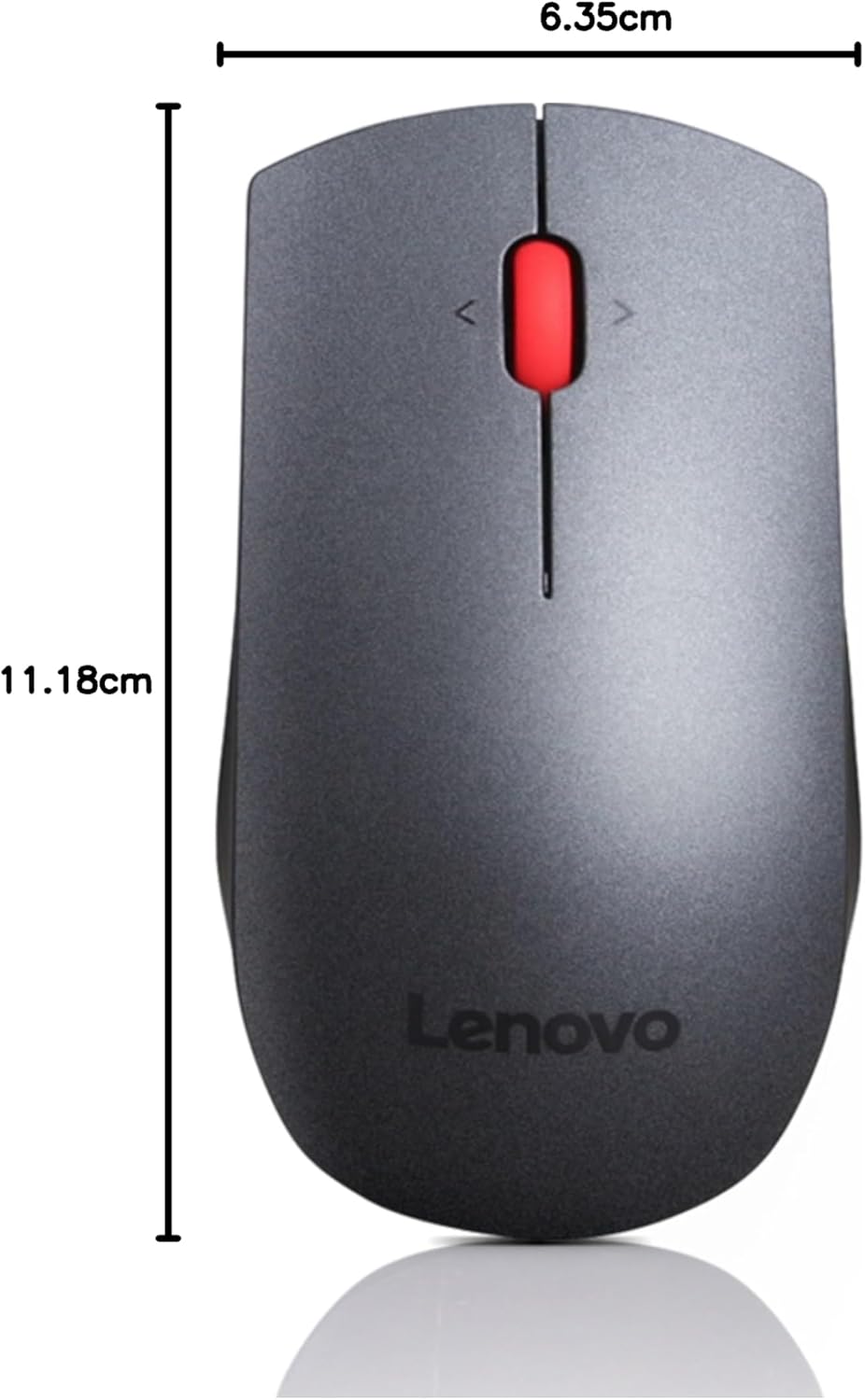LENOVO S6089L1 Professional Wireless Laser Mouse, Grau, Rot Single, Single