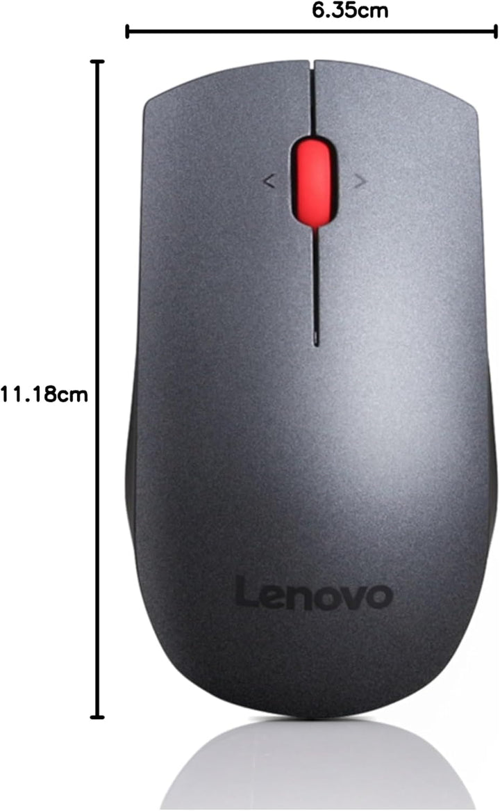 LENOVO S6089L1 Professional Wireless Laser Mouse, Grau, Rot Single, Single
