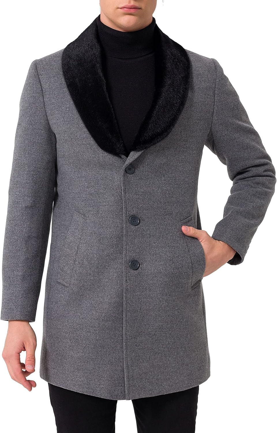 Red Bridge Herren Jacke Trenchcoat Mantel L Grau, L Grau