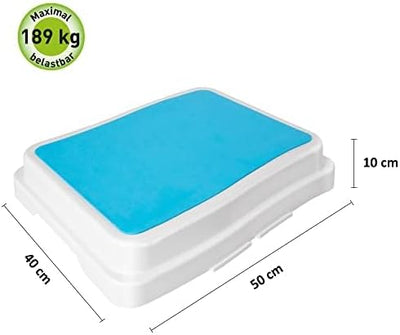 UPP 10 cm Badezimmer-Stufe stapelbar & erweiterbar | Belastbar bis 189 kg | Tritthocker für Senioren