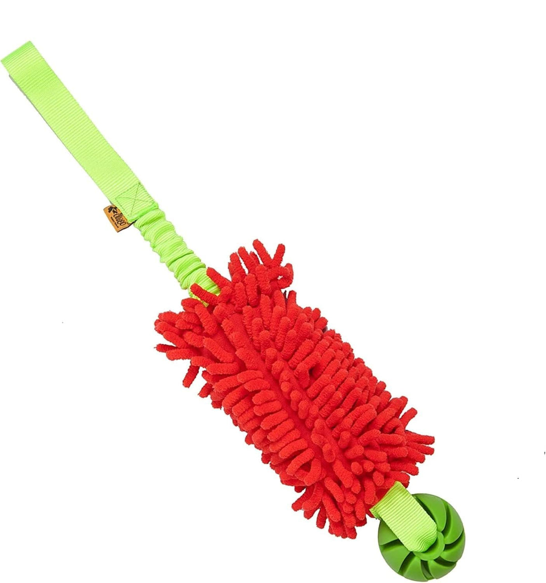 Dingo Mop Bungee Rot mit Vanille Duft Ball Hundespielzeug Agility Apporte 15588 Rot mit Bäll, Rot mi