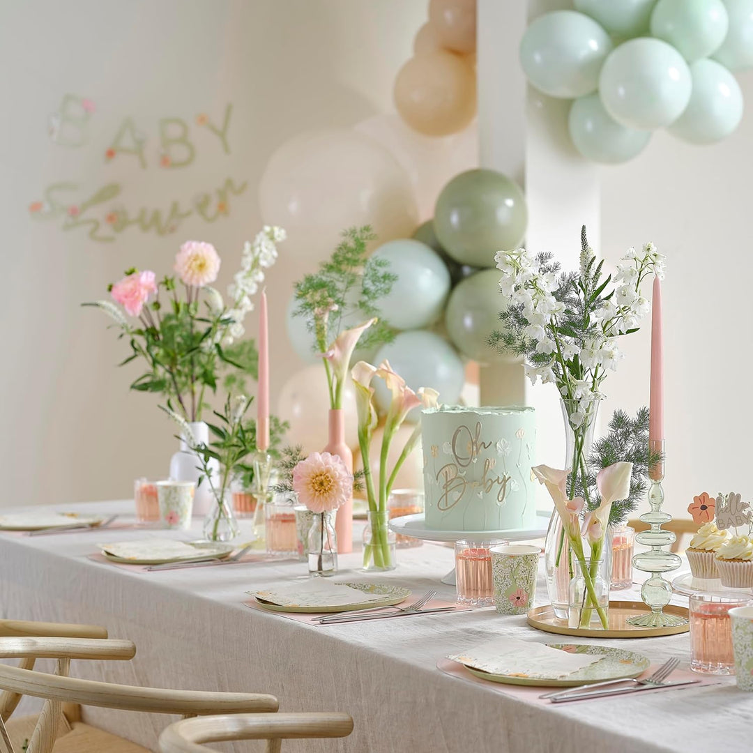 Ginger Ray Stoff-Fotoalbum „Hello Baby“ mit 24 Seiten selbstklebendem Foto und leeren Seiten als Ges