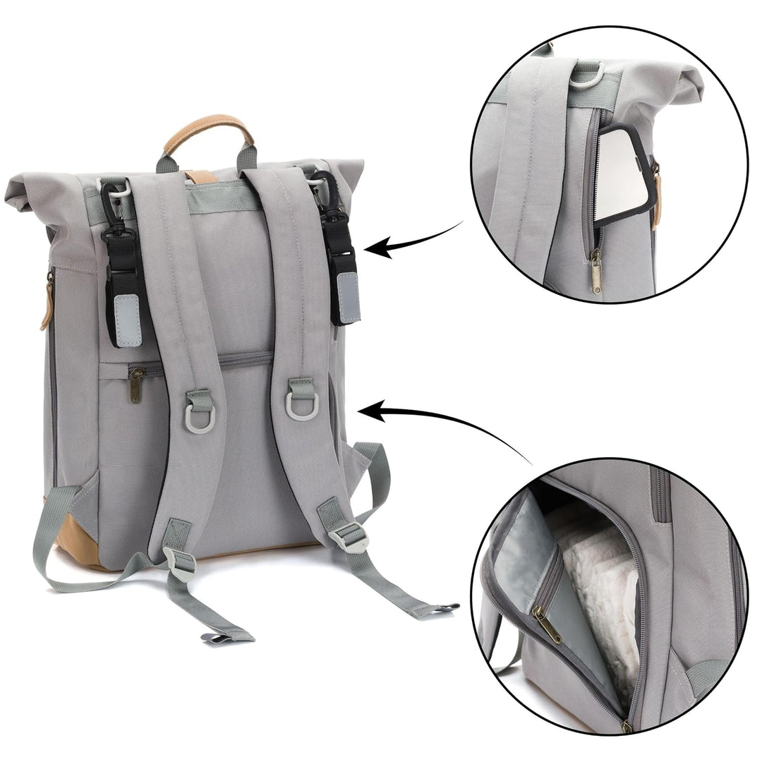 Fillikid Wickelrucksack Berlin | Baby Wickelrucksack mit Kinderwagenbefestigung | Wickeltasche Rucks