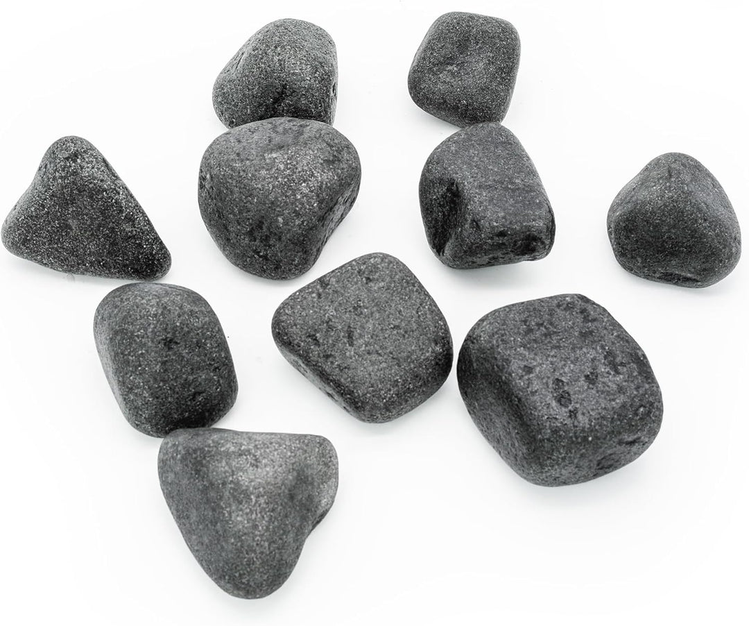Saunasteine Olivin-Diabas 15 kg – Abgerundet, 10–15 cm | Hohe Wärmespeicherung, Hohe Haltbarkeit | F