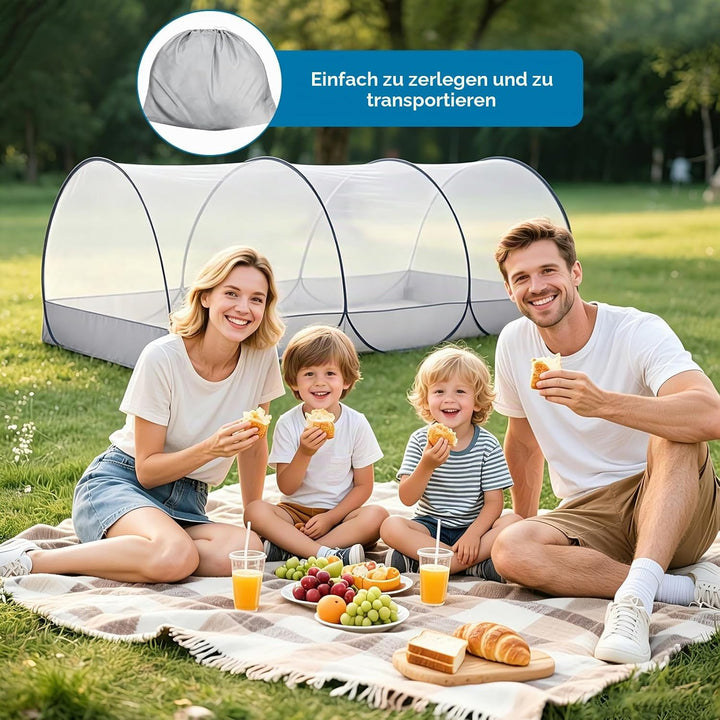 IIRC Moskitonetz Bett Reise – 190 x 90 x 90 cm Pop Up Moskitonetz für Bett, Camping &amp; Zuhause, Faltb
