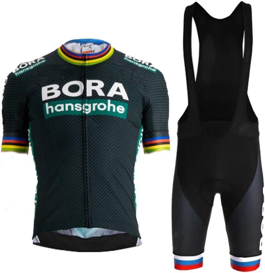HOMTOL Herren Fahrradbekleidung set Kurzarm Herrentrikot Radhose Radtrikots für Herren Schnelltrockn