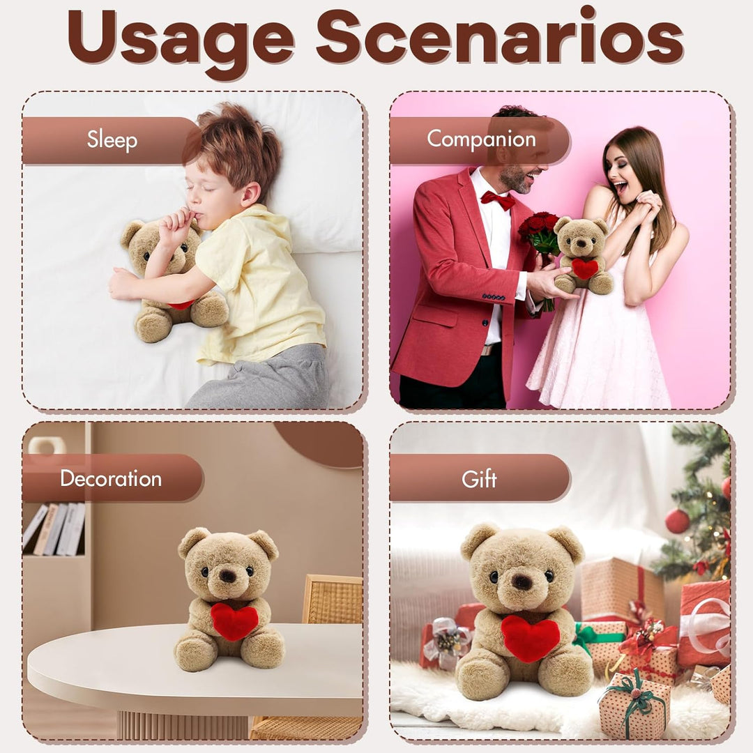 Teddybär, Stofftier Teddy, Plüsch-Bär, Teddy mit Liebe, Kuscheltier Spielzeug Dekozimmer Kissen, Sof