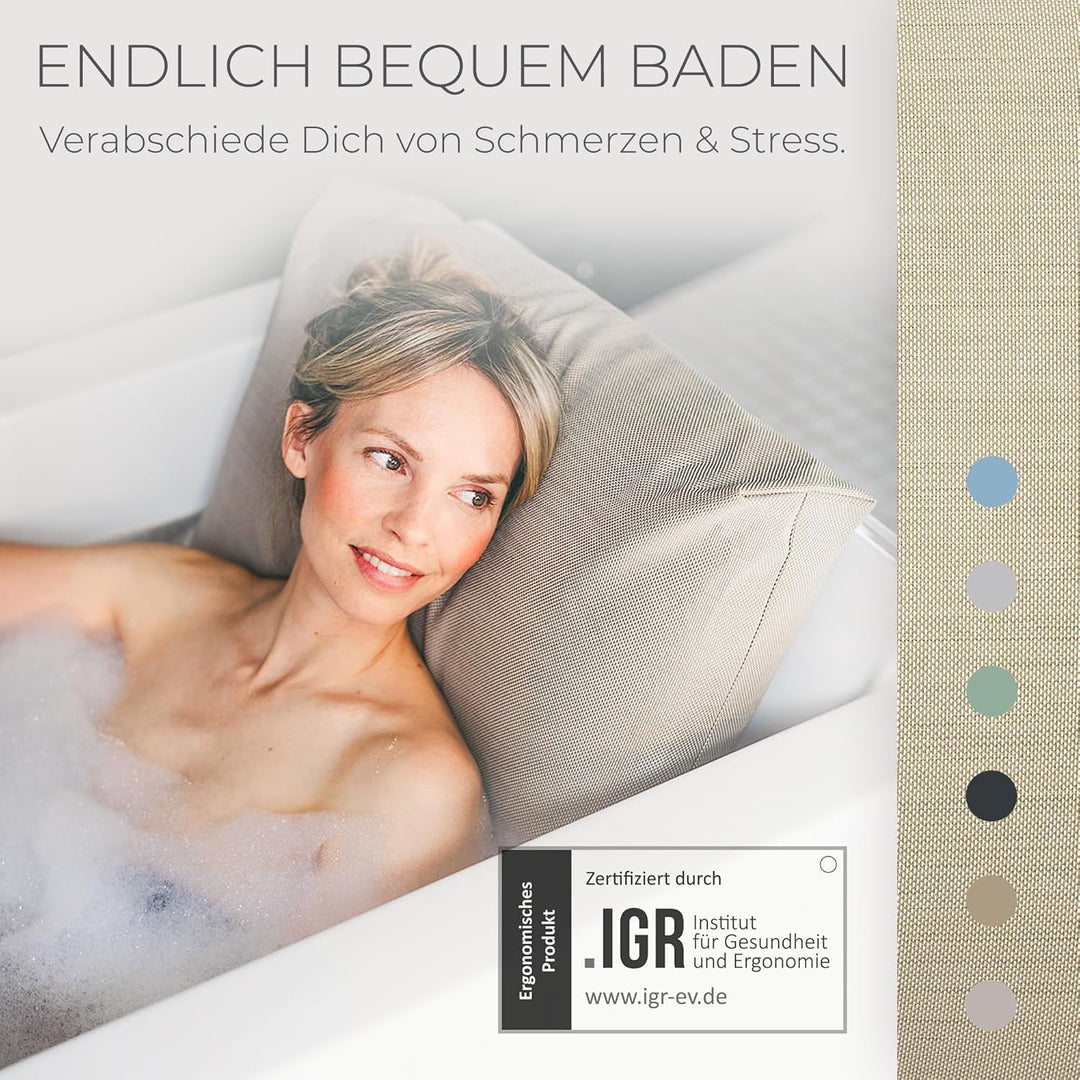 BADESOFA® Badewannen-Kissen S | Premium-Qualität | Bequemes Wannen-Kissen | Schnelltrocknend | Made