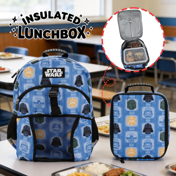 Bioworld 40,6 cm Rucksack und Lunchbox-Set für Schule und Reisen, Star Wars The Dark Side, Star Wars