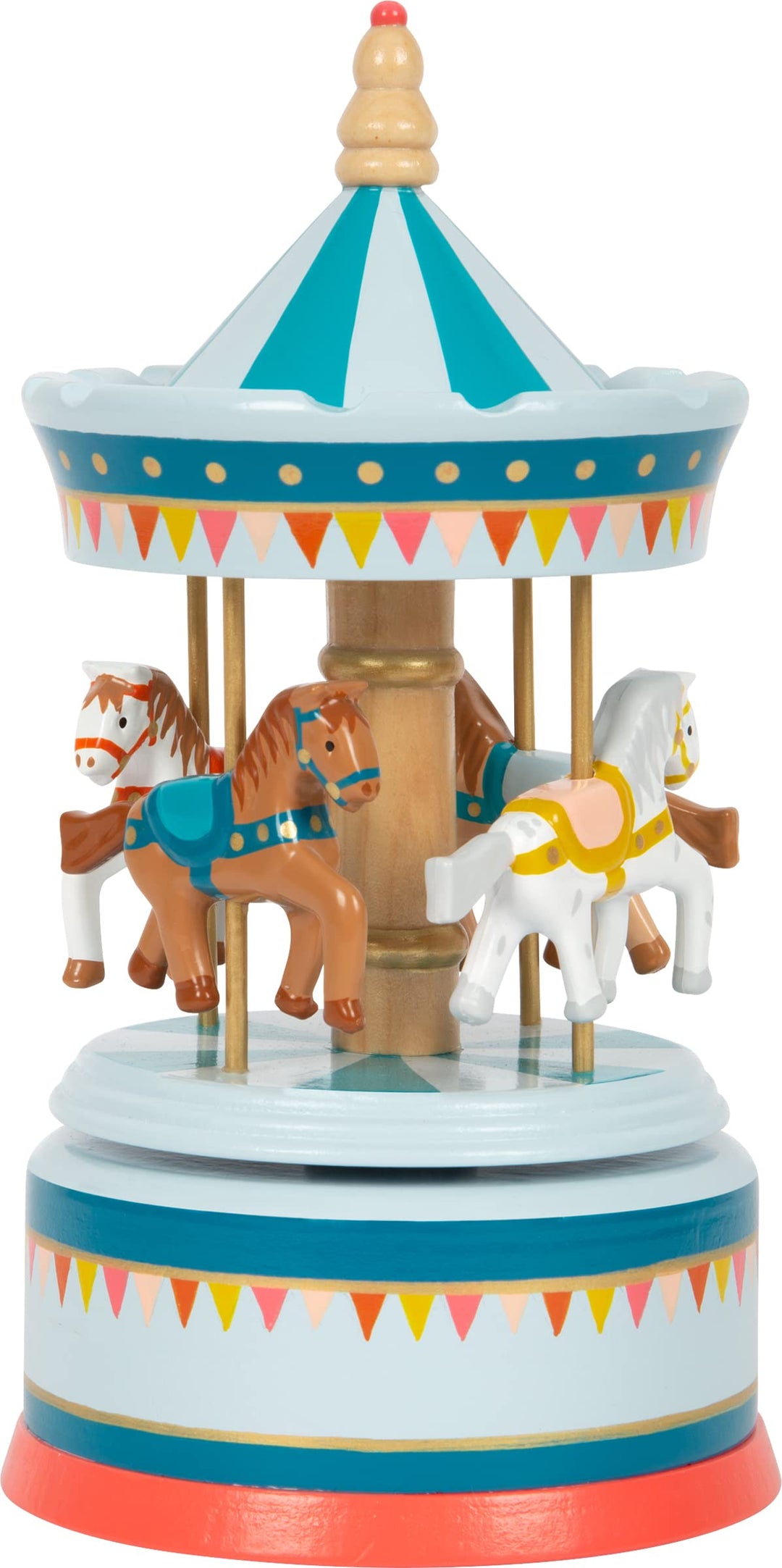 Small Foot Spieluhr Pferdekarussell Zirkus aus Holz, Dekoration für das Kinderzimmer, mit schöner Ei