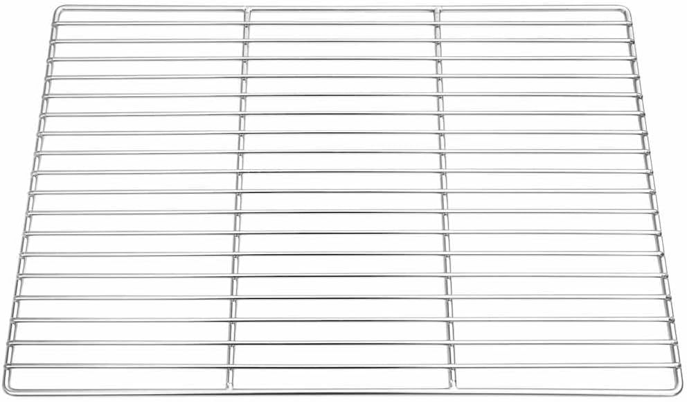 vidaXL Grillrost Silber 50 x 35 cm Edelstahl, Garten und Terrasse, Rechteckiges Edelstahl-Rost, mode