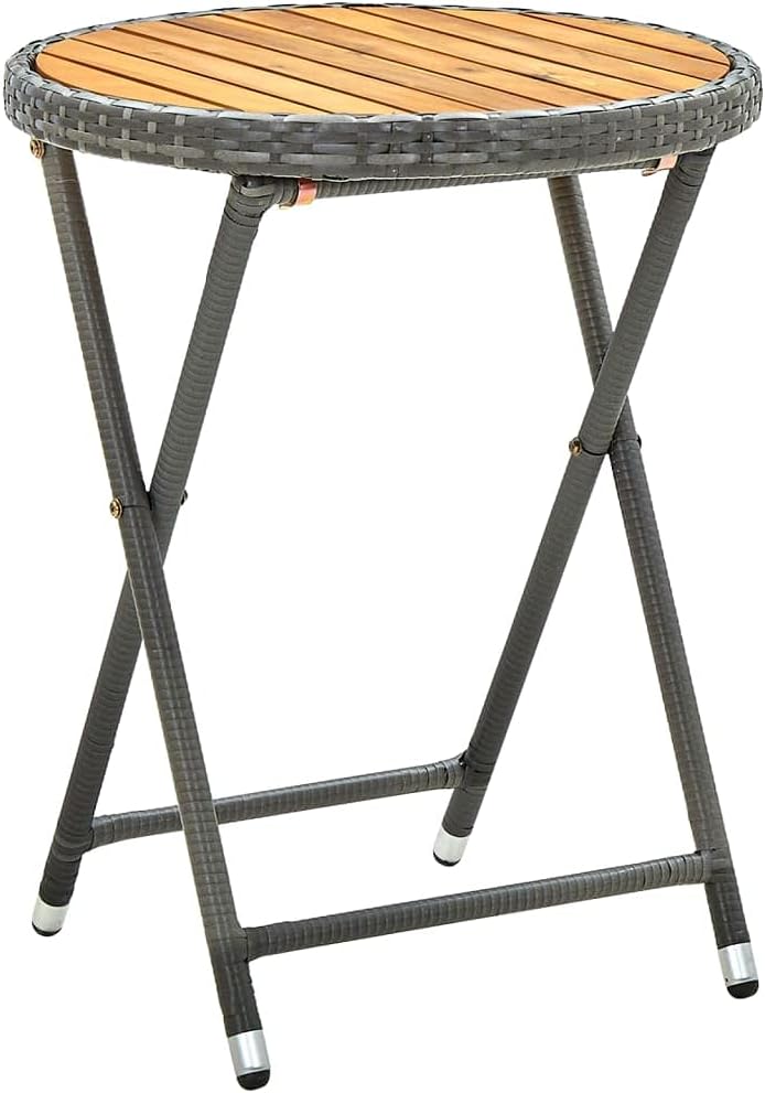vidaXL Akazienholz Massiv Beistelltisch Gartentisch Klapptisch Gartenmöbel Balkontisch Teetisch Tisc