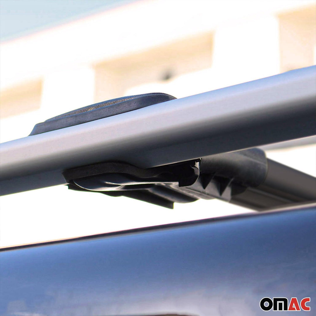 OMAC Aluminium Dachträger Querträger für Dacia Jogger 2022-2026 – Max. 75 kg – 2 Stangen Schwarz