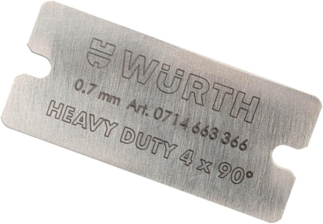 Würth 10x Schaberklingen Heavy Duty 4x90° Grad Schaber Ersatzklingen für Klingenschaber im Spender 0