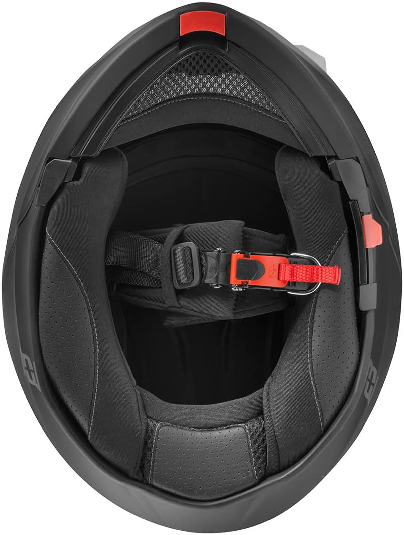 Bogotto V271 Motorrad Klapphelm (Black Matt,XS) XS Schwarz Matt, XS Schwarz Matt