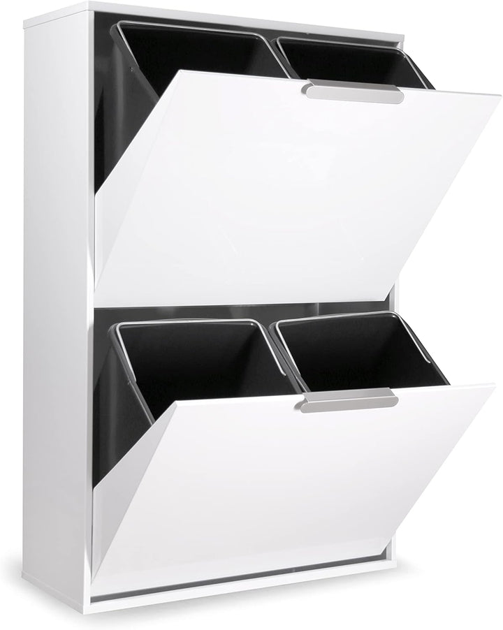 ARREGUI Ecoclas CR601-E Mülltrennsystem aus Stahl | 4 Fächer Mülleimer für die Küche | 4x17L (68L) |