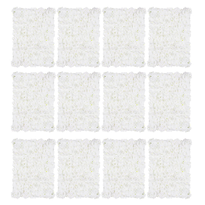 BLOSMON Künstliche Blumen Wand Kunstblumen Deko 12Stück Elfenbeinweiss Blumengestecke Blumenwand Hor